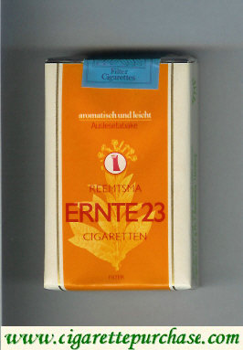 Ernte 23 Filter white and orange cigarettes soft box